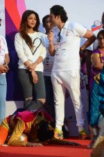 Shilpa Shetty and Ness Wadia at Wadia hospital little hearts marathon on 7th Feb 2016